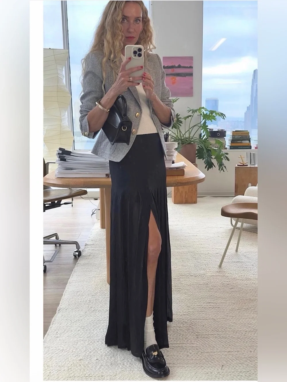 J Crew Colletion Chiffon maxi skirt size 6